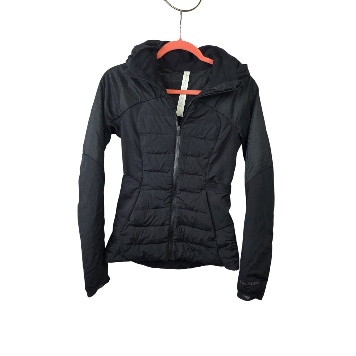 Lululemon Down For It All Jacket Black 4 Lightweight Hooded Running Puffer